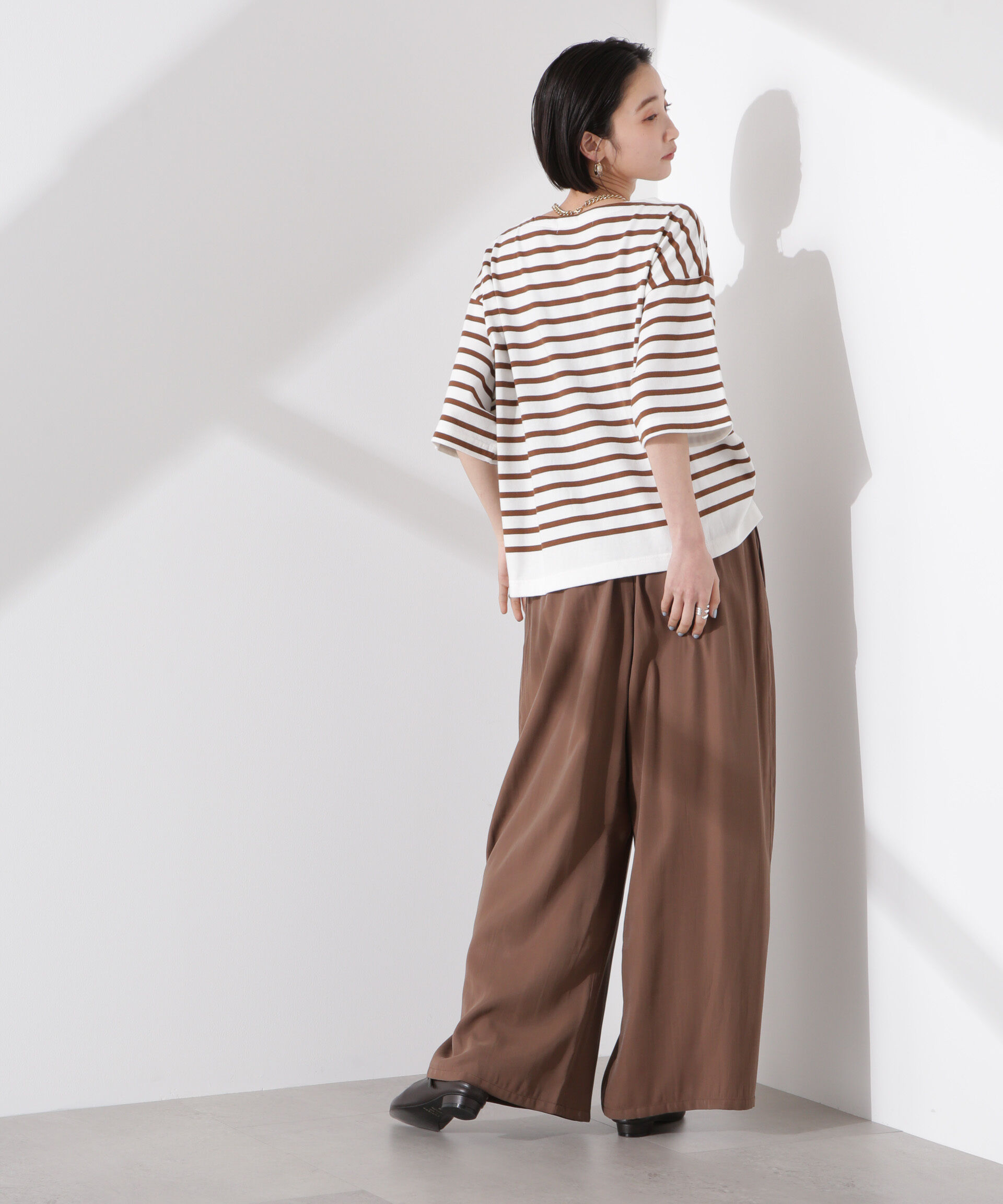 nano･universe「ドロストリラクシーパンツ（セットアップ可）」|チノ|