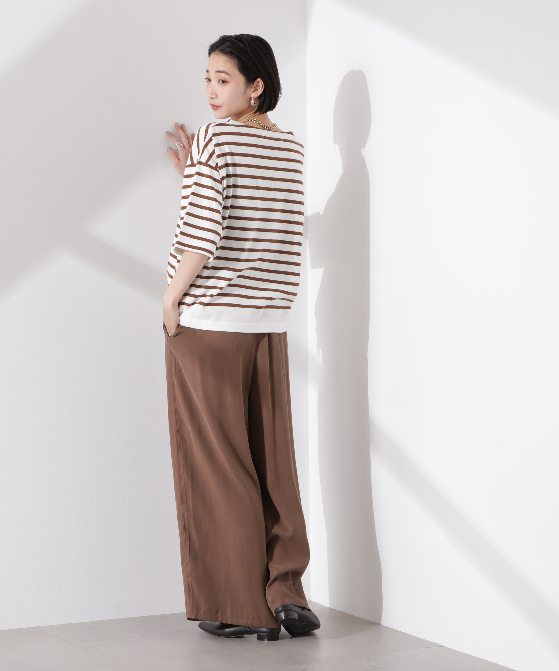 nano･universe「ドロストリラクシーパンツ（セットアップ可）」|チノ|