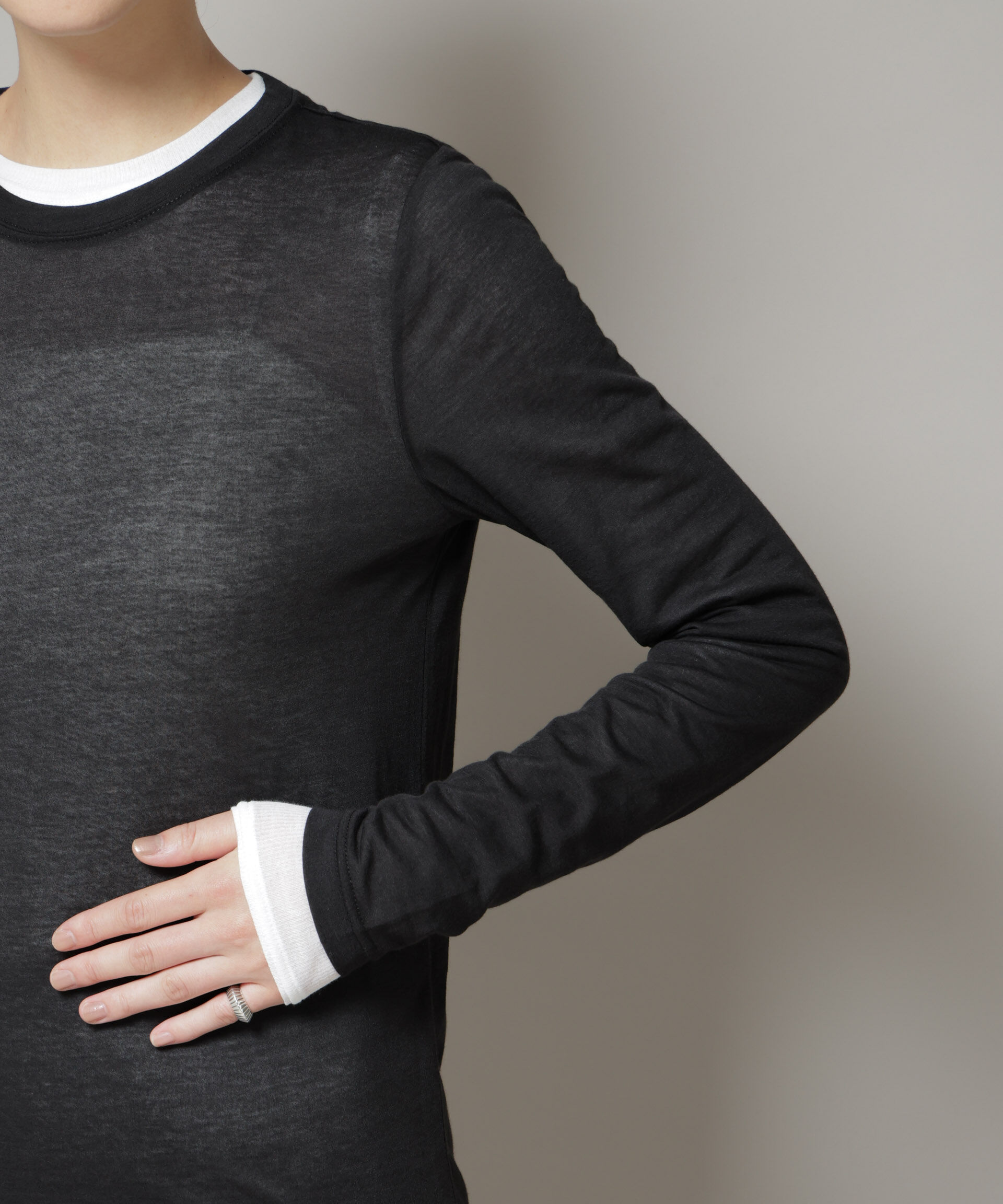 nano･universe「シアーテレコ＆天竺ロンTeeセット」|Tシャツ・カットソー|