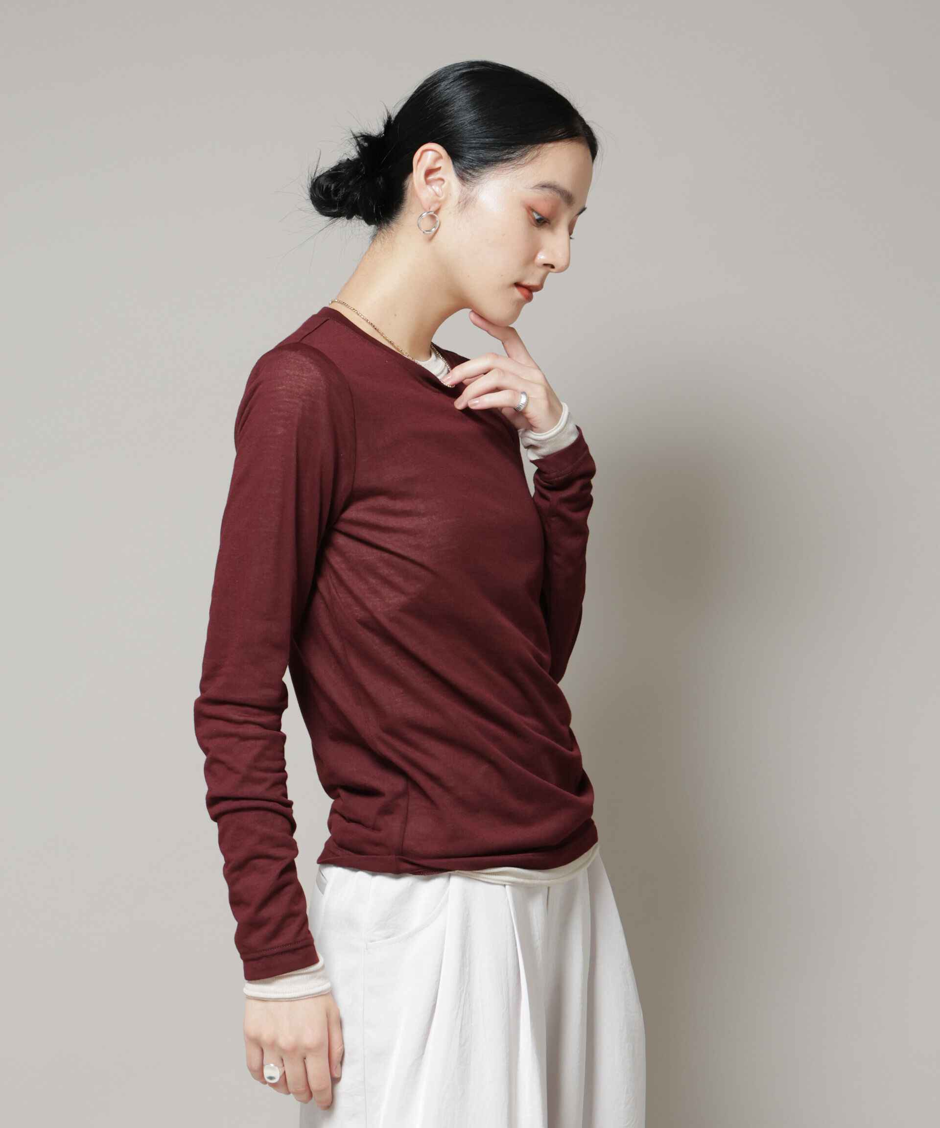 nano･universe「シアーテレコ＆天竺ロンTeeセット」|Tシャツ・カットソー|