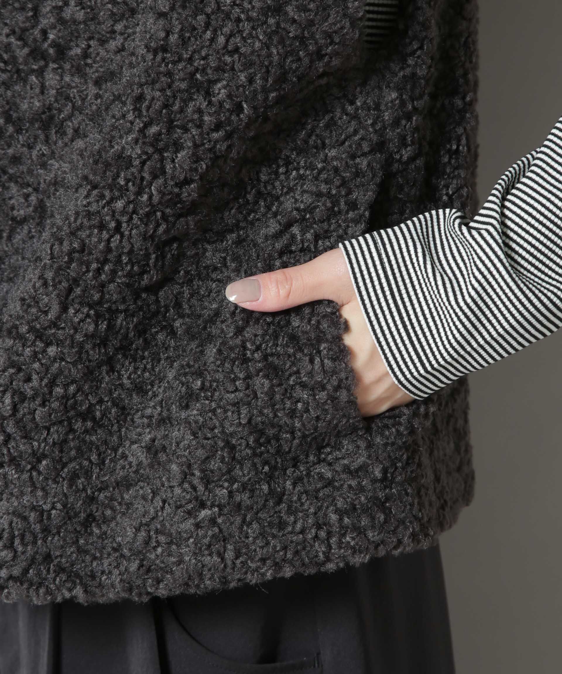 nano･universe「カーリングフェイクファージレ」|テーラードジャケット|