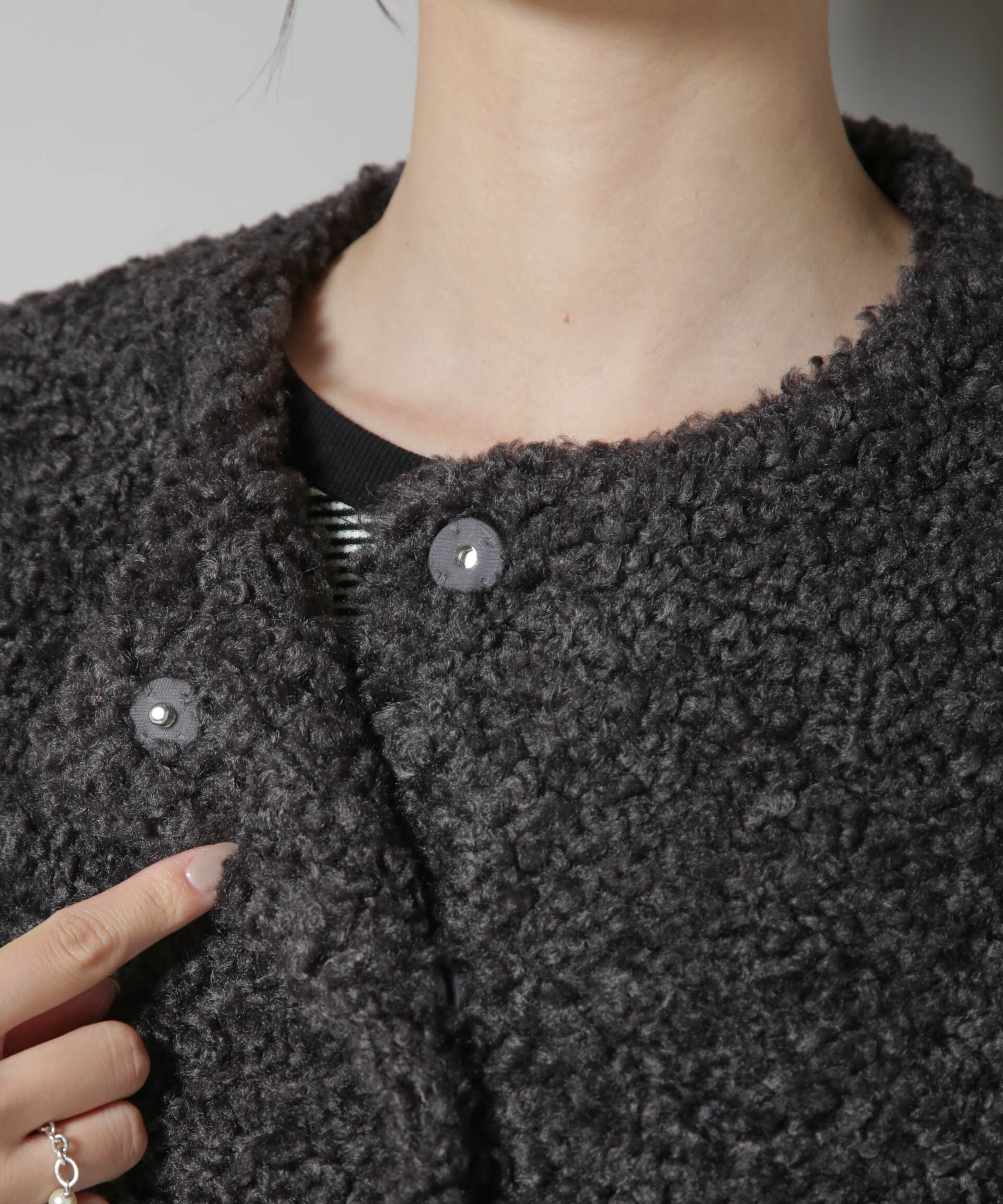 nano･universe「カーリングフェイクファージレ」|テーラードジャケット|