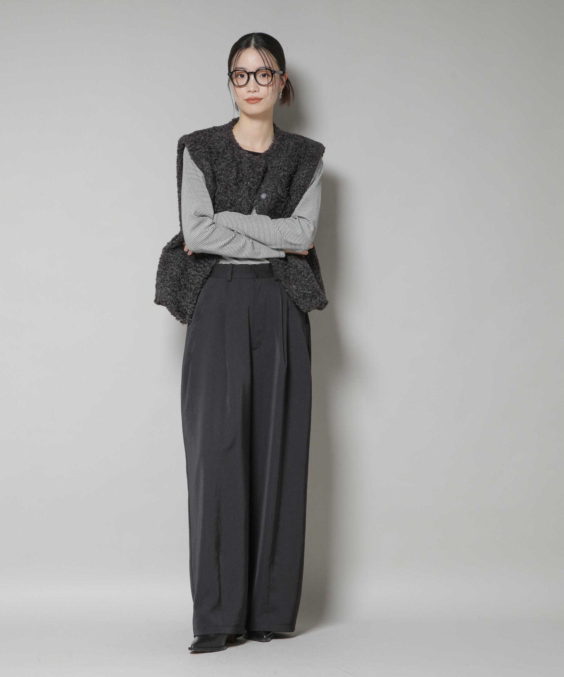 nano･universe「カーリングフェイクファージレ」|テーラードジャケット|