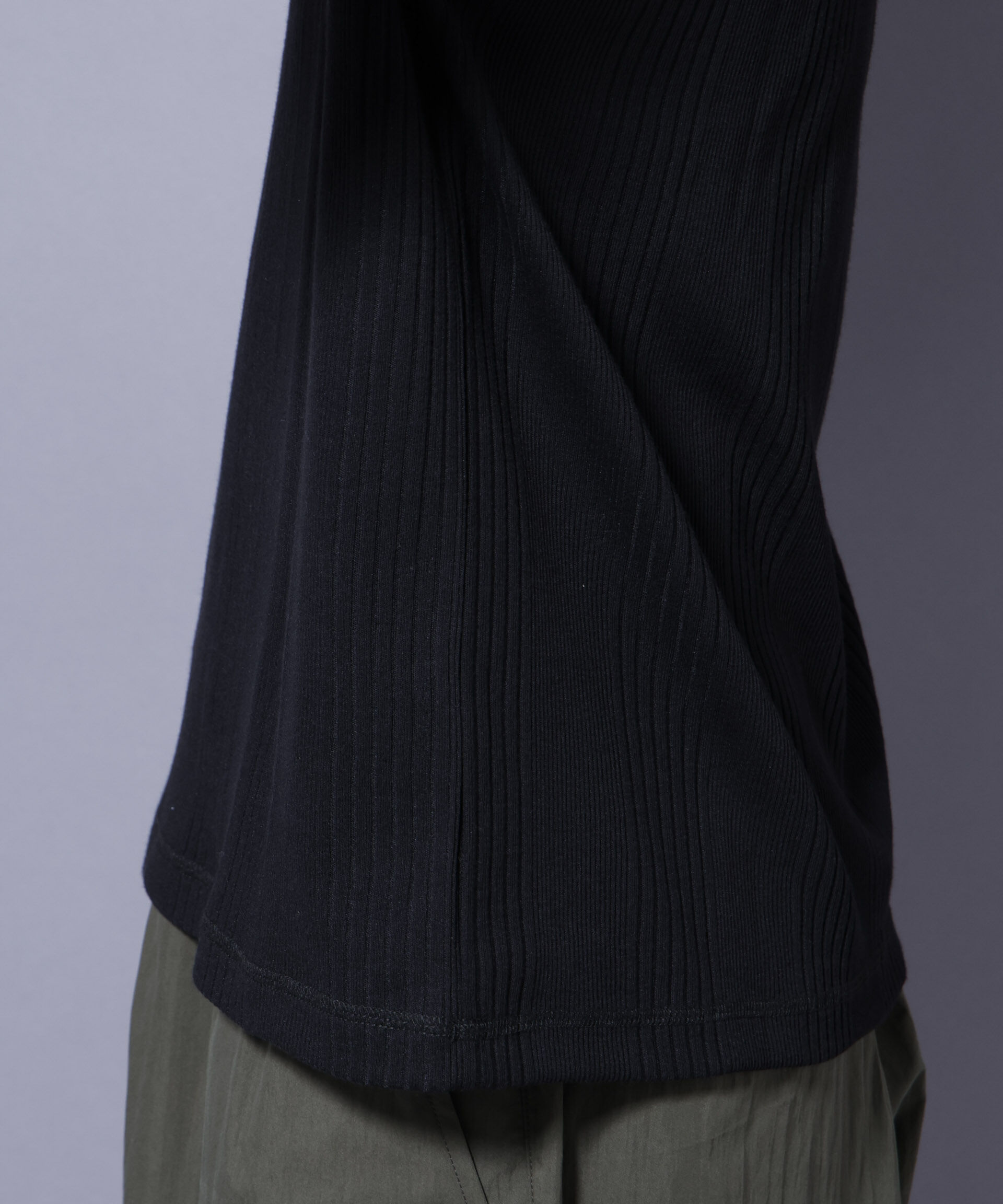 nano･universe「NORMANBROS/NORMANBROS別注 テレコUネックTシャツ 半袖」|Tシャツ・カットソー|