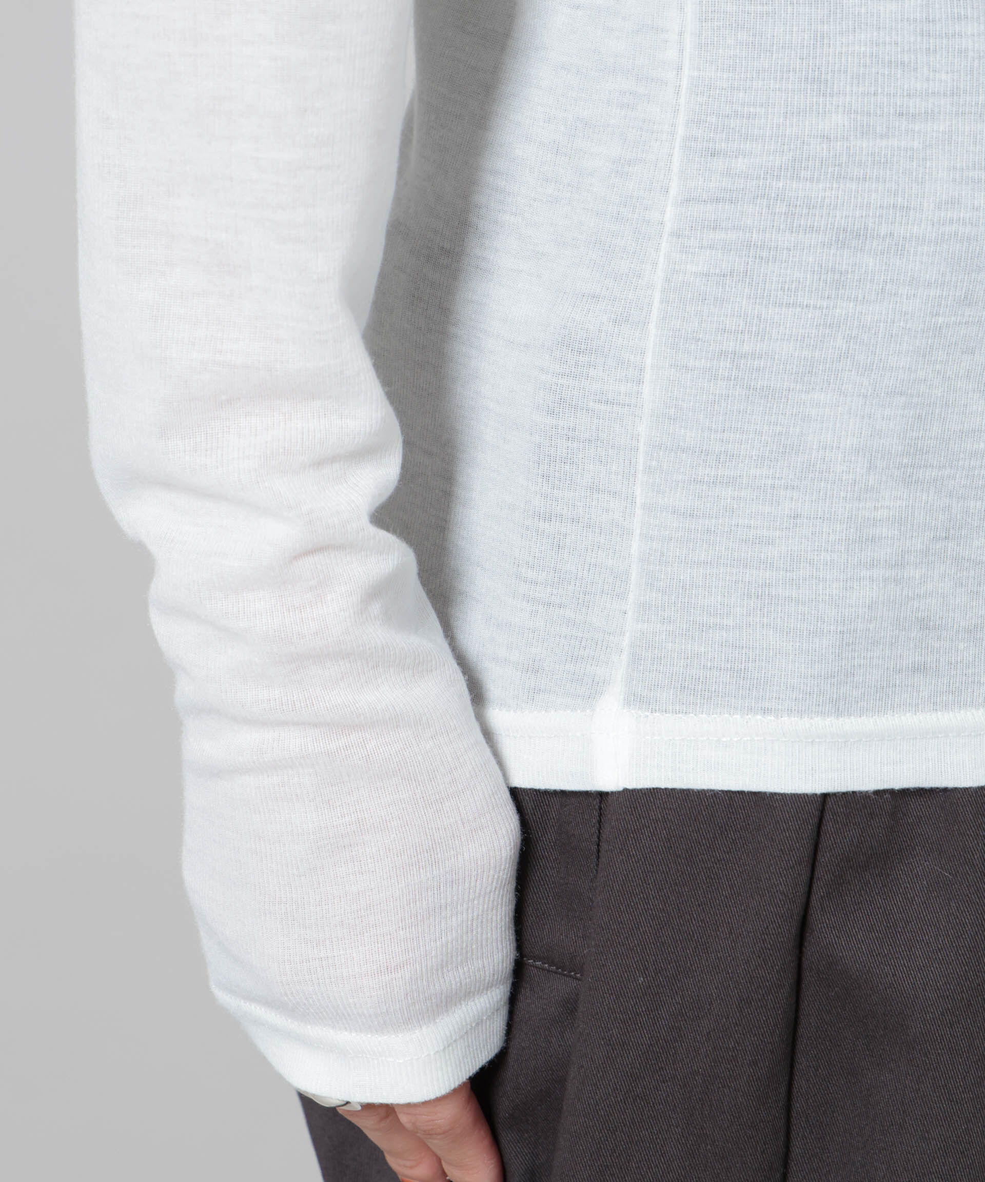 nano･universe「前後2wayシアーフライスカットトップス」|Tシャツ・カットソー|