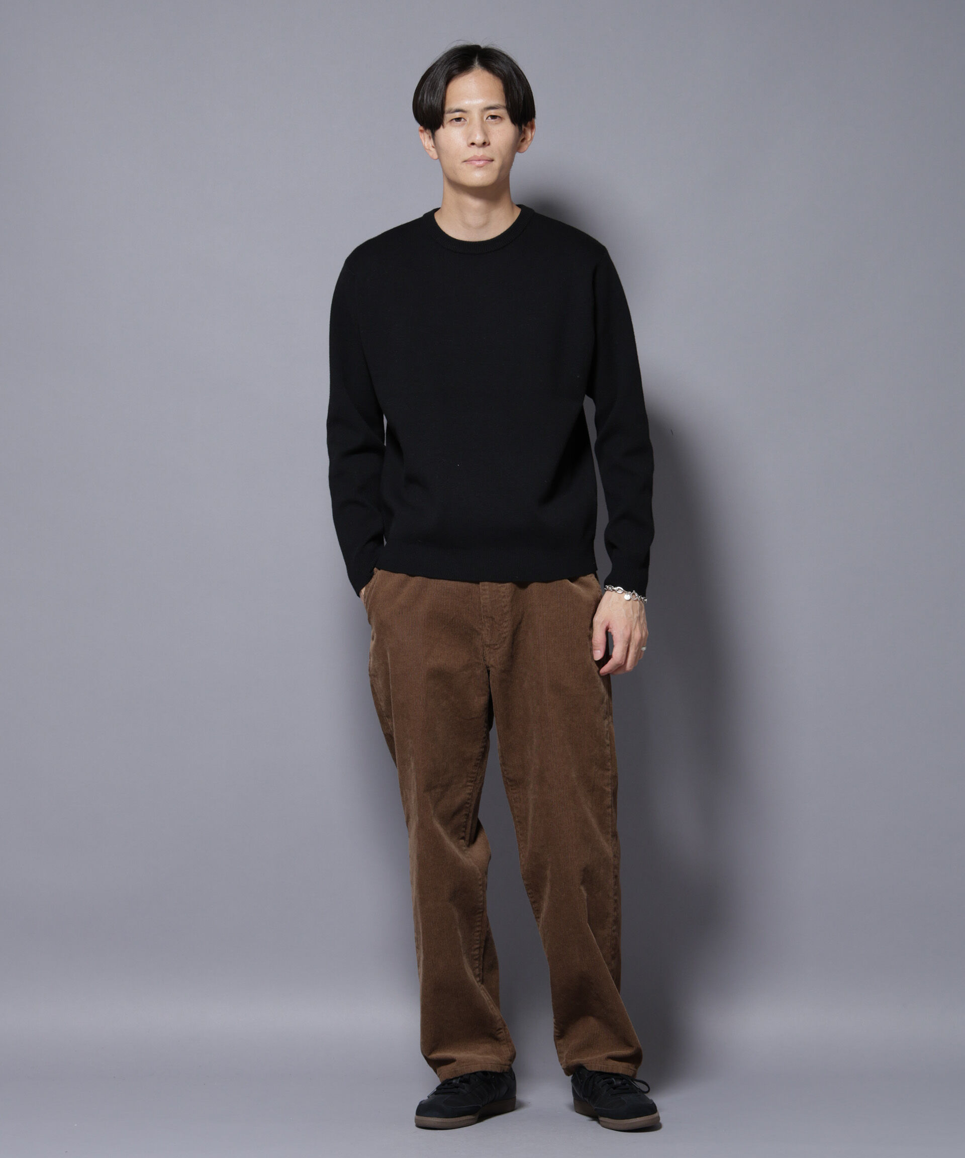 nano･universe「シルク混クルーネックニット」|ニット・セーター|