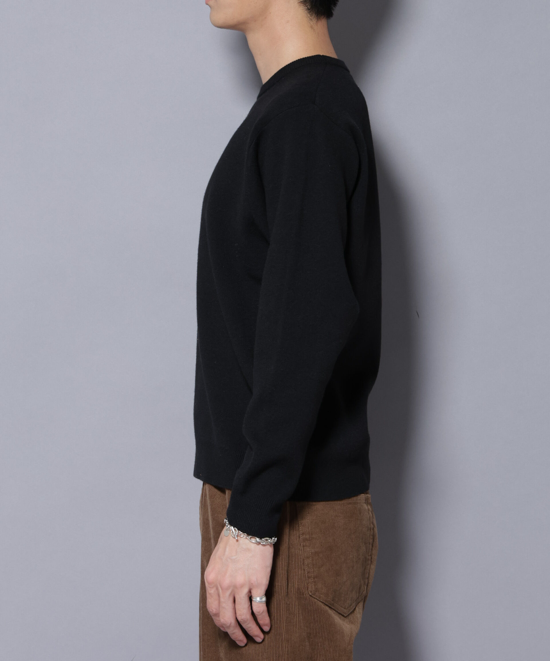 nano･universe「シルク混クルーネックニット」|ニット・セーター|