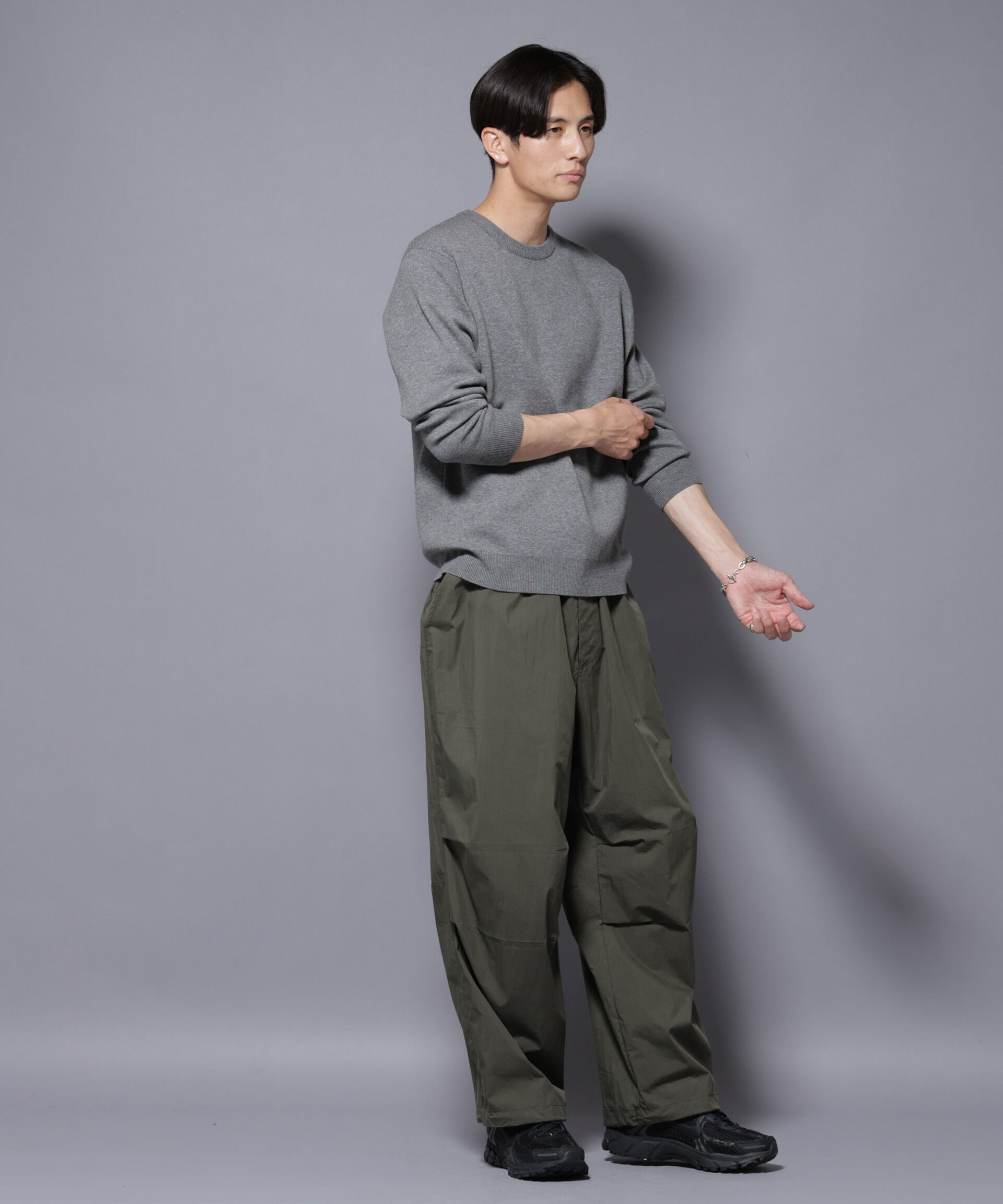 nano･universe「シルク混クルーネックニット」|ニット・セーター|