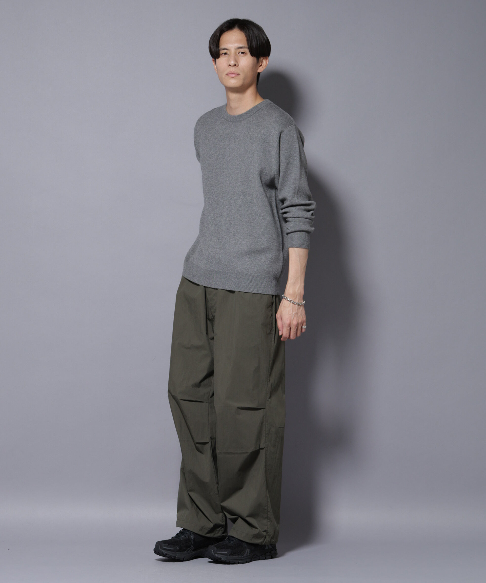 nano･universe「シルク混クルーネックニット」|ニット・セーター|