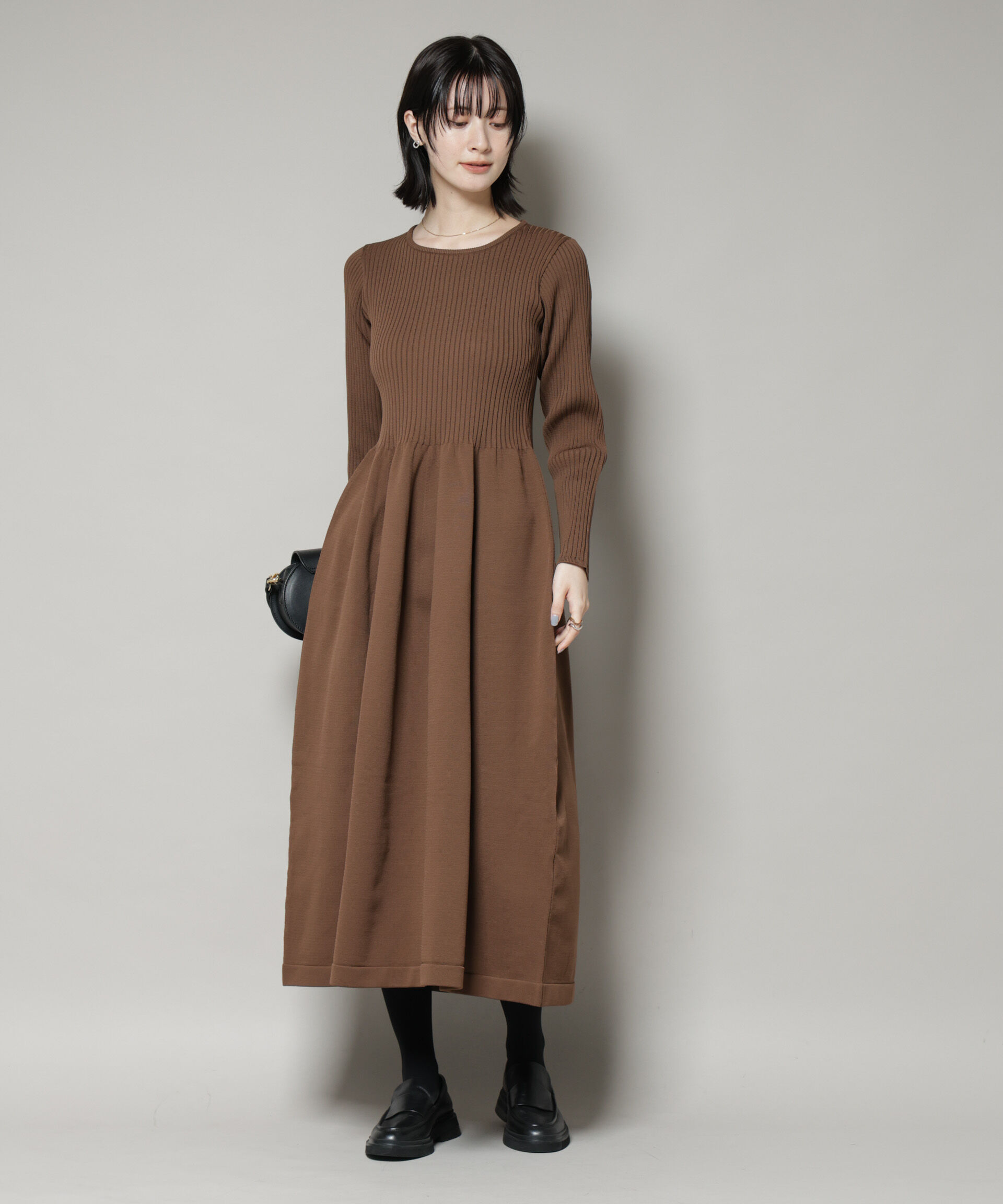 nano･universe「フォルムスカートニットワンピース」|ワンピース|