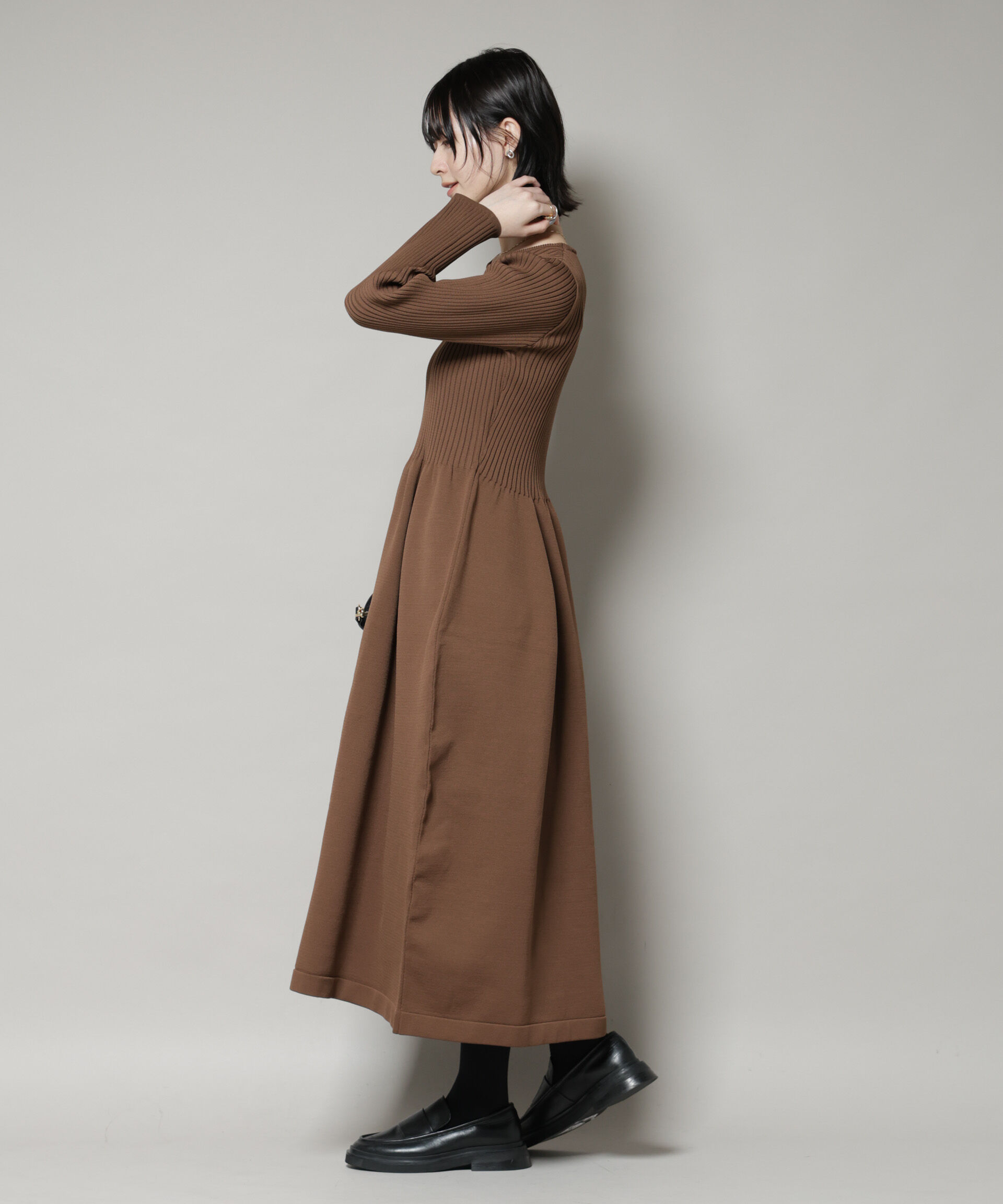 nano･universe「フォルムスカートニットワンピース」|ワンピース|