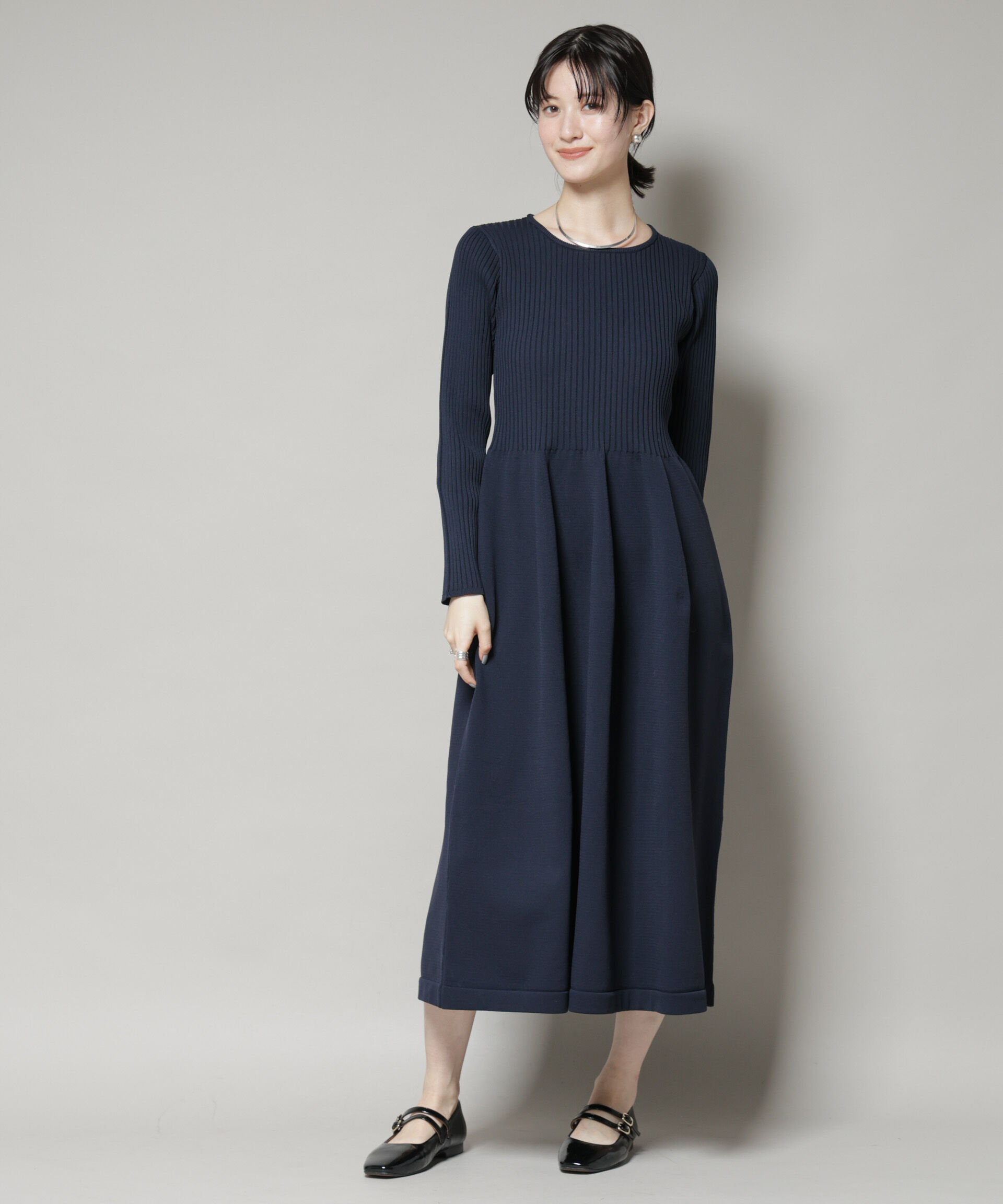 nano･universe「フォルムスカートニットワンピース」|ワンピース|