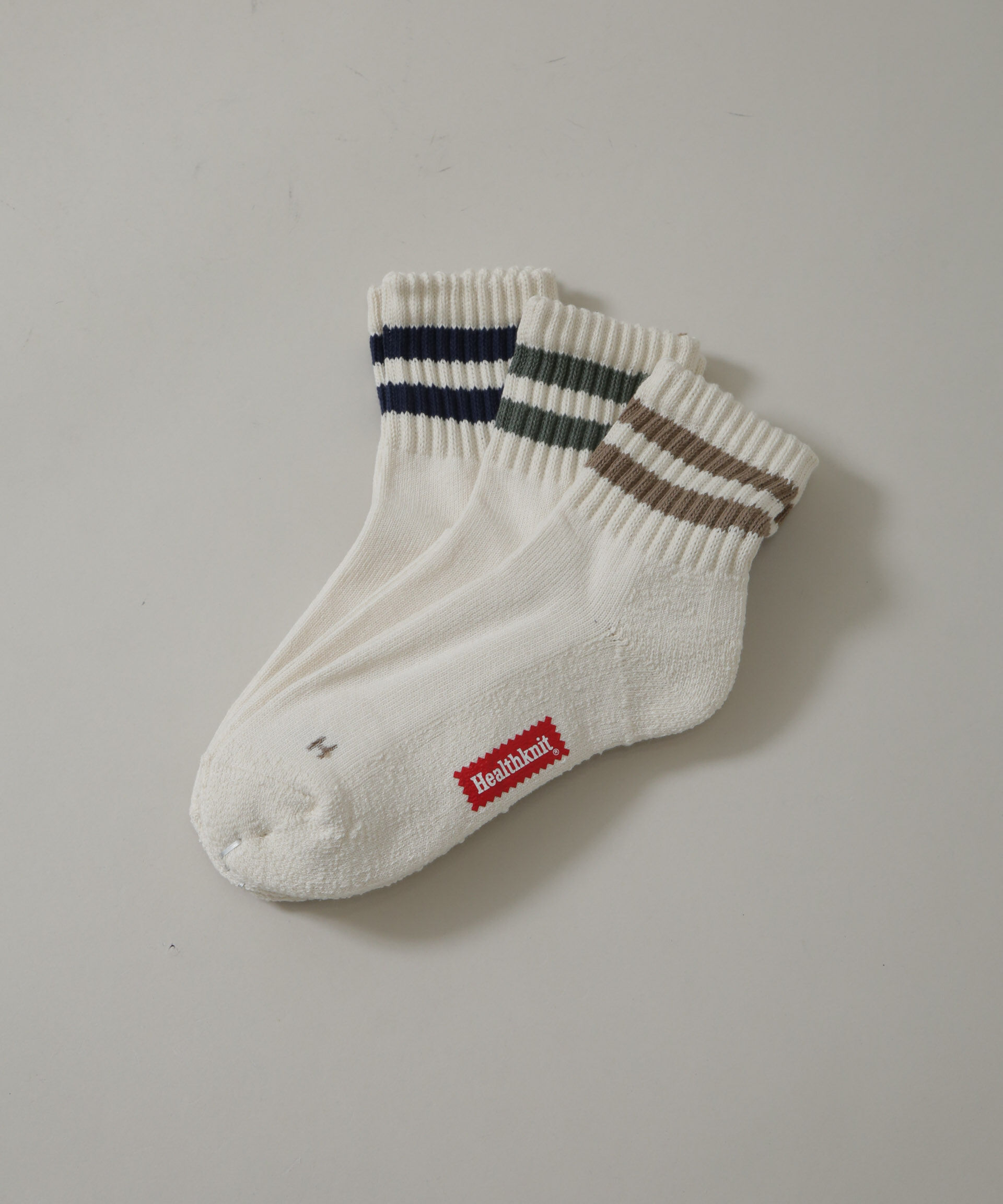 nano･universe「Healthknit/シンカー2本ライン ソックス 3足SET」|ソックス|パターン1