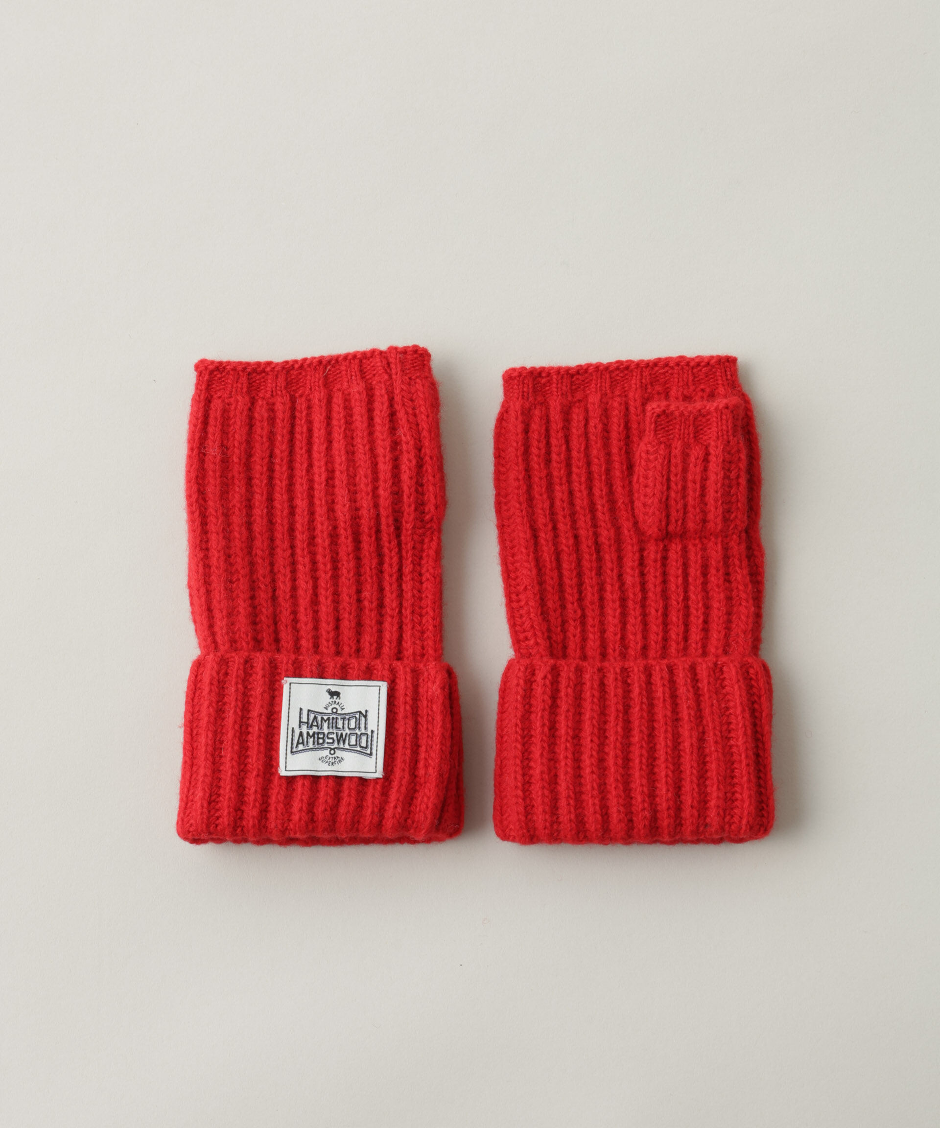 nano･universe「HAMILTON 10ANNIVERSARY WOOL ニットグローブ」|手袋|レッド