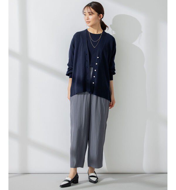 組曲「【洗える】ギャザーライトデシン パンツ ロング丈」|その他|