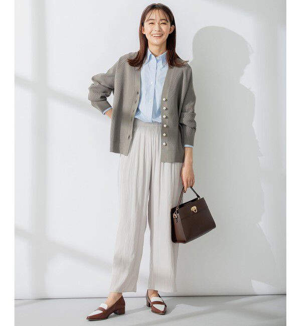 組曲「【洗える】ギャザーライトデシン パンツ ロング丈」|その他|