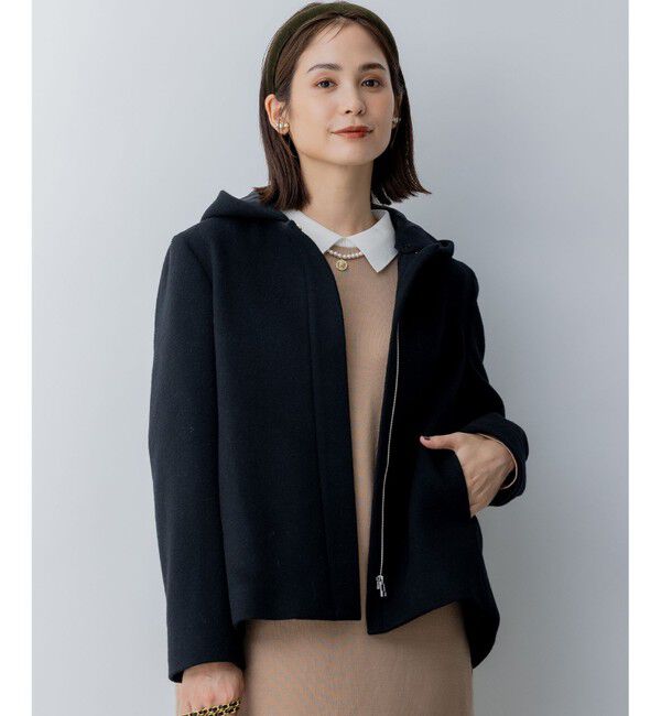 組曲「2WAYショートビーバー フーテッドコート」|ミリタリー・モッズコート|ブラック系