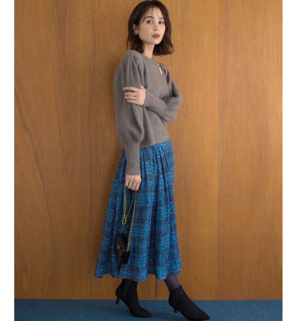 組曲「【WEB限定】フラッフィーファー パフスリーブニット」|ニット・セーター|