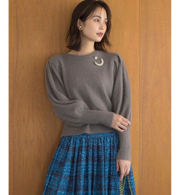 組曲「【WEB限定】フラッフィーファー パフスリーブニット」|ニット・セーター|