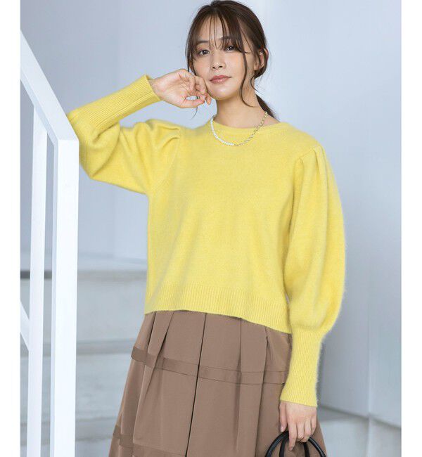 組曲「【WEB限定】フラッフィーファー パフスリーブニット」|ニット・セーター|