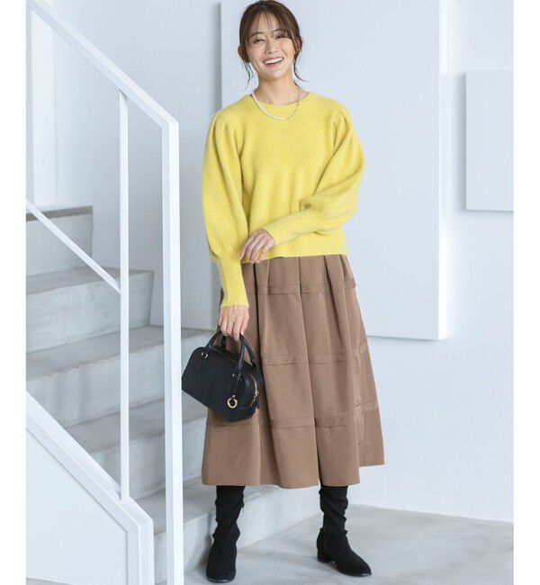 組曲「【WEB限定】フラッフィーファー パフスリーブニット」|ニット・セーター|