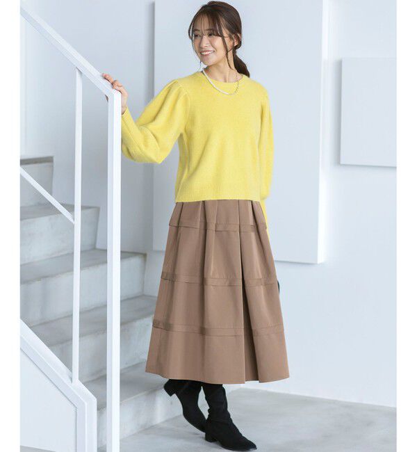 組曲「【WEB限定】フラッフィーファー パフスリーブニット」|ニット・セーター|