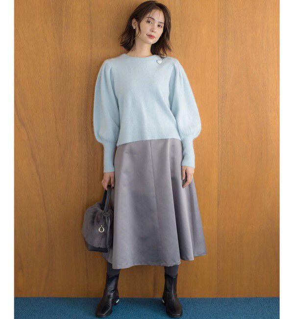 組曲「【WEB限定】フラッフィーファー パフスリーブニット」|ニット・セーター|