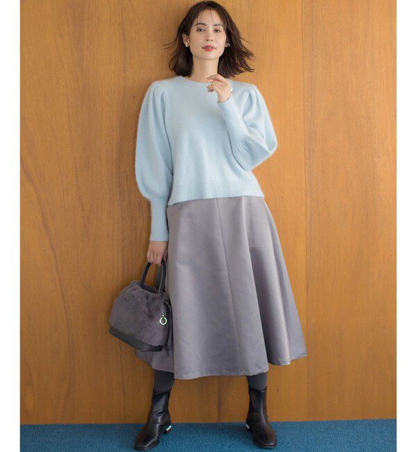 組曲「【WEB限定】フラッフィーファー パフスリーブニット」|ニット・セーター|