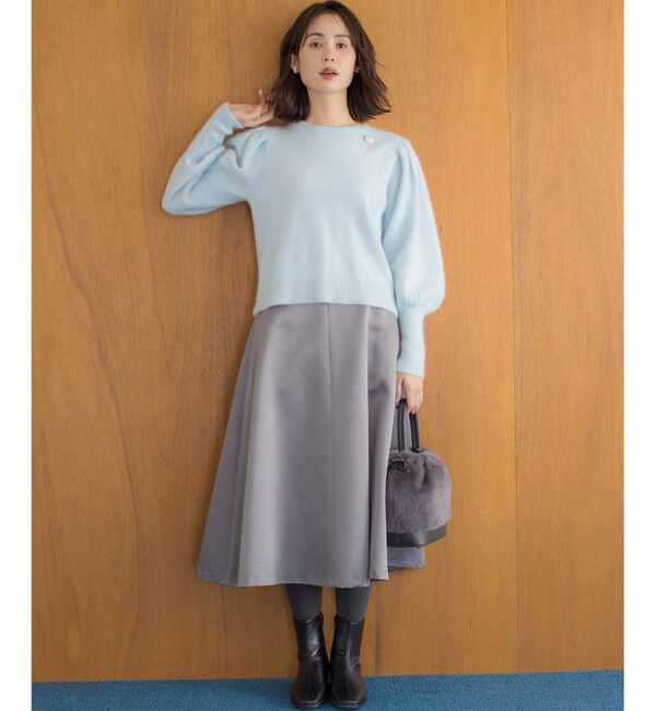 組曲「【WEB限定】フラッフィーファー パフスリーブニット」|ニット・セーター|