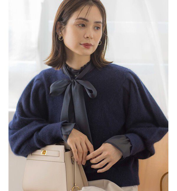 組曲「【WEB限定】フラッフィーファー パフスリーブニット」|ニット・セーター|ﾐｯﾄﾞﾅｲ