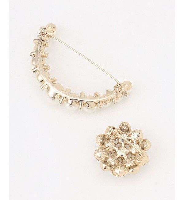 組曲「【好評につき追加販売・2セット】パールビジュー ブローチ」|ブローチ・コサージュ|