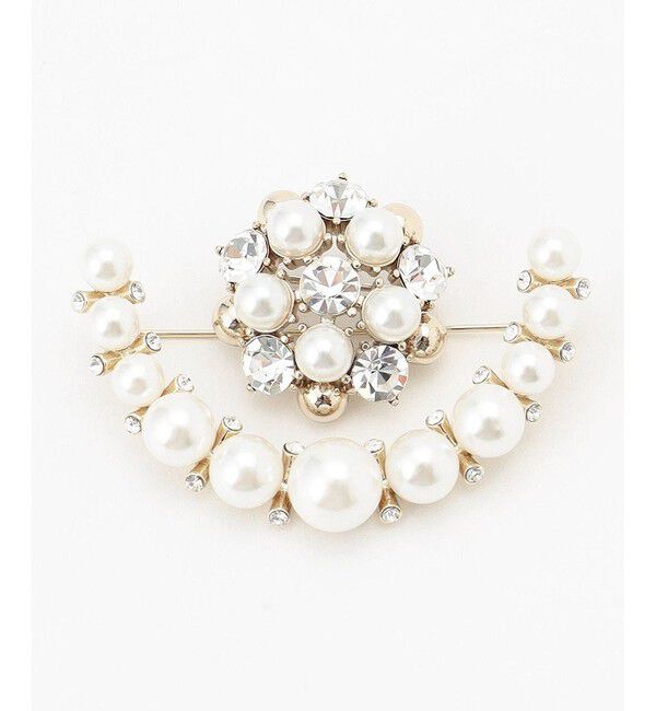 組曲「【好評につき追加販売・2セット】パールビジュー ブローチ」|ブローチ・コサージュ|