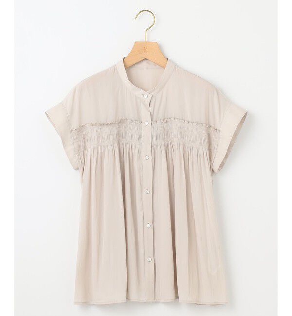 組曲「ギャザーライトデシンシャーリング ブラウス」|シャツ・ブラウス|