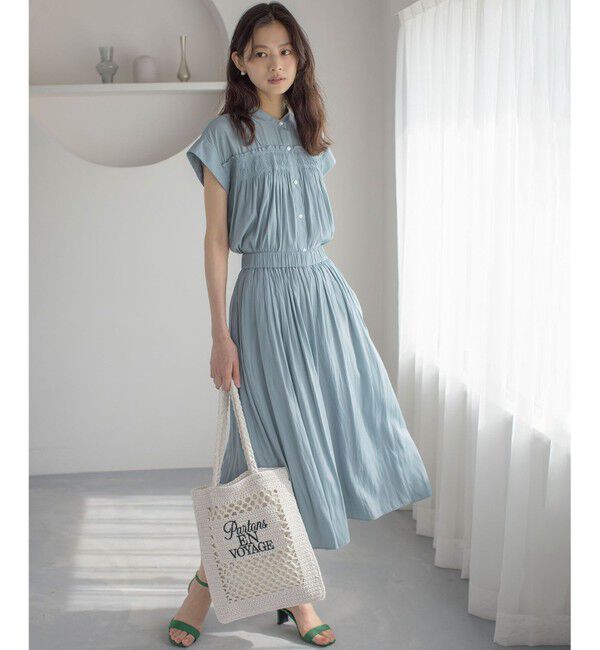 組曲「ギャザーライトデシンシャーリング ブラウス」|シャツ・ブラウス|