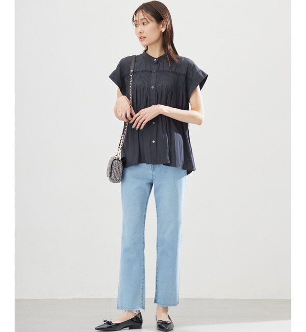 組曲「ギャザーライトデシンシャーリング ブラウス」|シャツ・ブラウス|