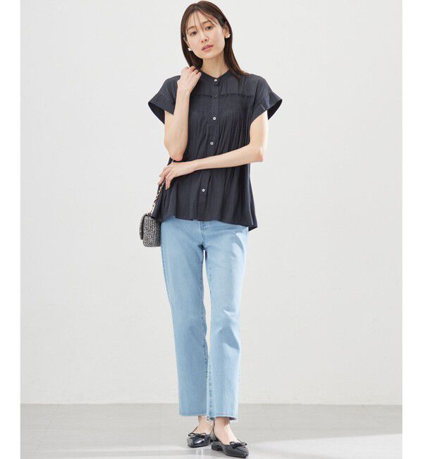 組曲「ギャザーライトデシンシャーリング ブラウス」|シャツ・ブラウス|