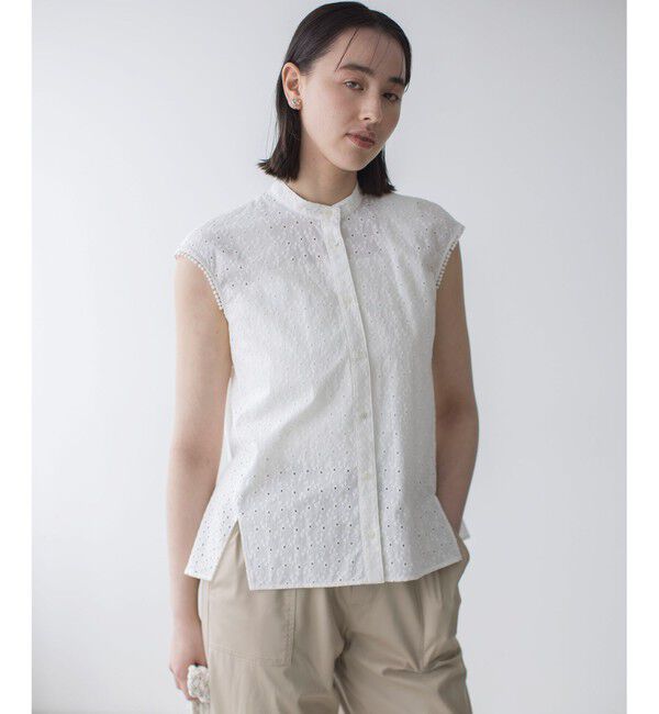 組曲「エンブロイダリーレースノースリーブ ブラウス」|シャツ・ブラウス|