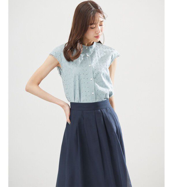 組曲「エンブロイダリーレースノースリーブ ブラウス」|シャツ・ブラウス|