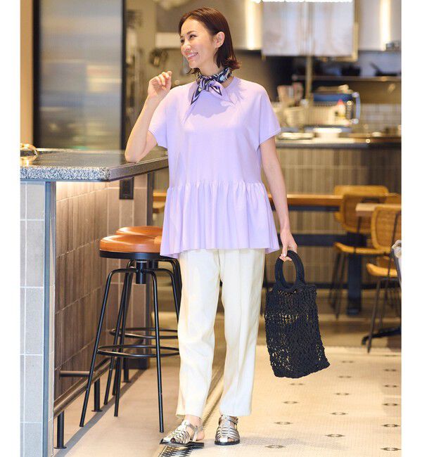 自由区「【XSサイズ～/洗える/セット着用可】キュプラリネンシャンタン イージーテーパードパンツ」|その他|