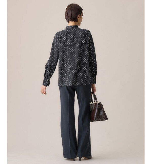 自由区「【洗える】ライトサテン ブラウス」|シャツ・ブラウス|