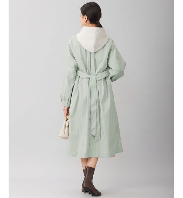 自由区「【洗える】メモリーノーカラー コート」|ノーカラーコート|