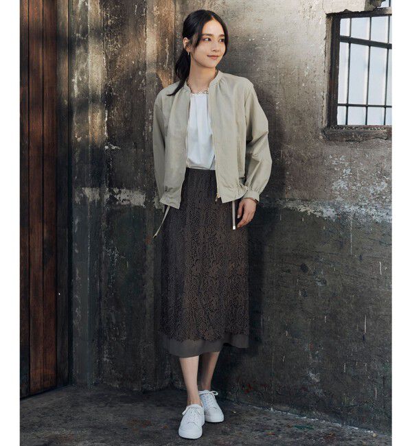 自由区「【撥水加工・UVケア・洗える】ライトグログラン ブルゾン」|ブルゾン・スタジャン|