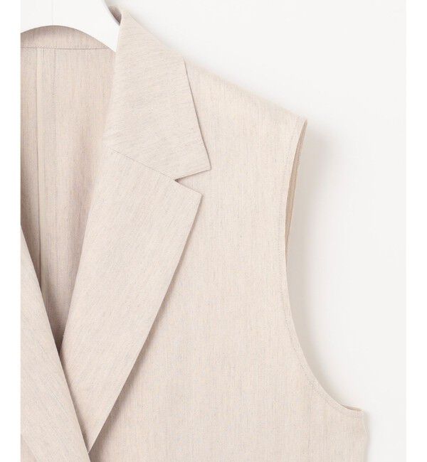 自由区「【セットアップ対応・洗える】リネンビスコースストレッチ ジレ」|ベスト・ジレ|