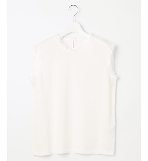 自由区「【カタログ掲載・洗える】フリンジディテールノースリーブ カットソー」|Tシャツ・カットソー|