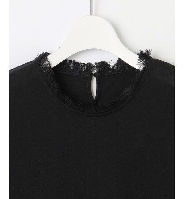 自由区「【カタログ掲載・洗える】フリンジディテールノースリーブ カットソー」|Tシャツ・カットソー|