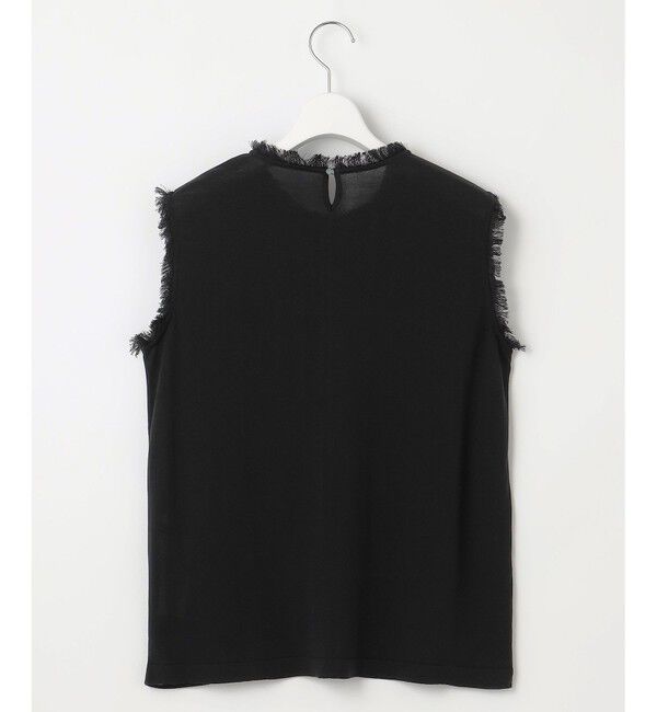 自由区「【カタログ掲載・洗える】フリンジディテールノースリーブ カットソー」|Tシャツ・カットソー|