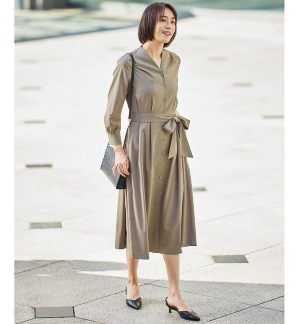 自由区「【接触冷感・UVカット・吸水速乾・洗える】ドライタッチファンクショナル ワンピース」|ワンピース|