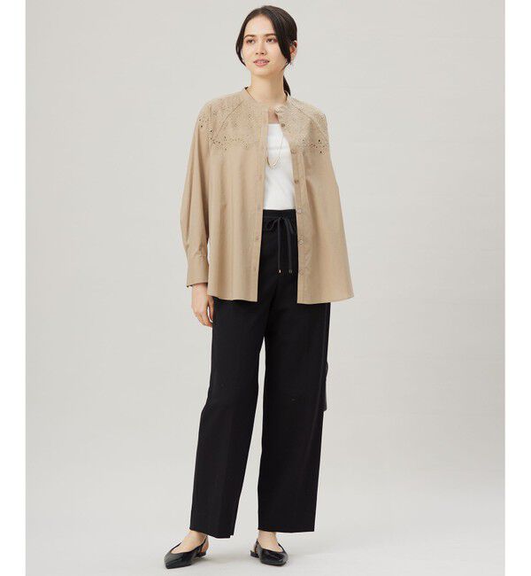 自由区「【洗える】エンブロイダリーブロードシャツ ブラウス」|シャツ・ブラウス|