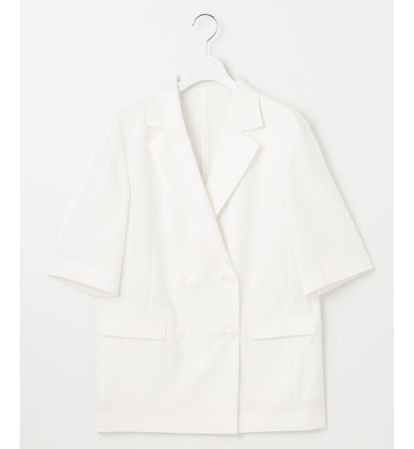 自由区「【洗える】ハーフスリーブ ジャケット」|テーラードジャケット|