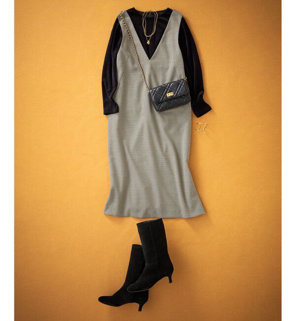 23区「スウェード ヒール ブーツ」|ショートブーツ|